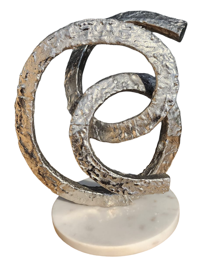 Grey Spiral Ornament