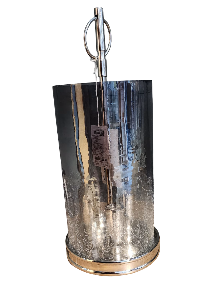 Grey Silver Glass Ornament