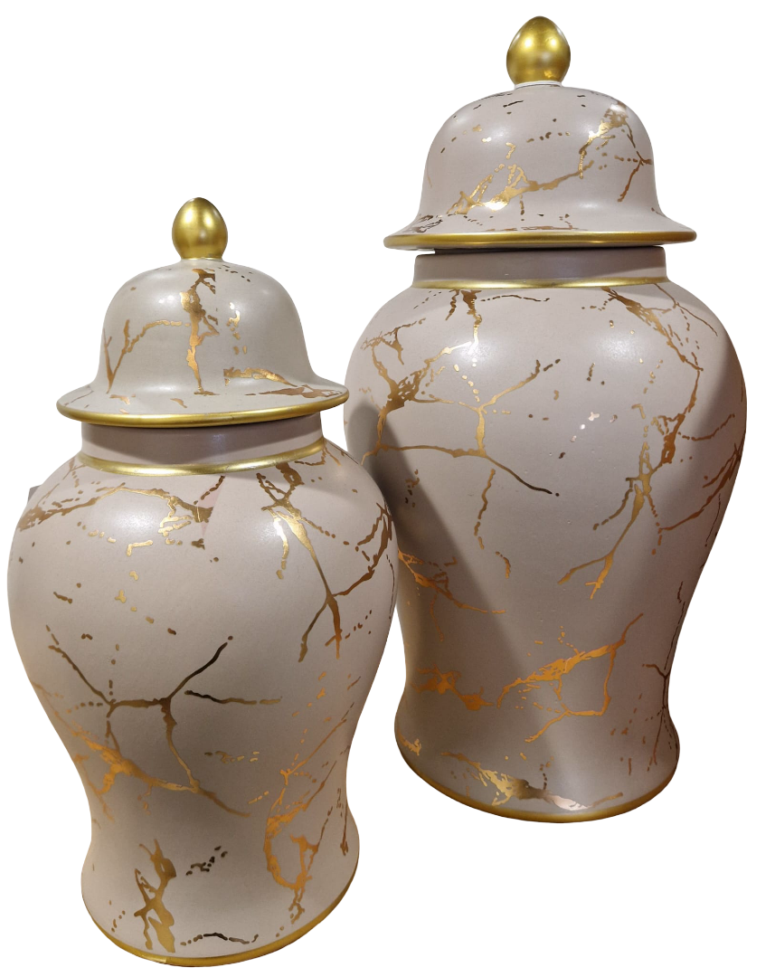White Ornament Jars