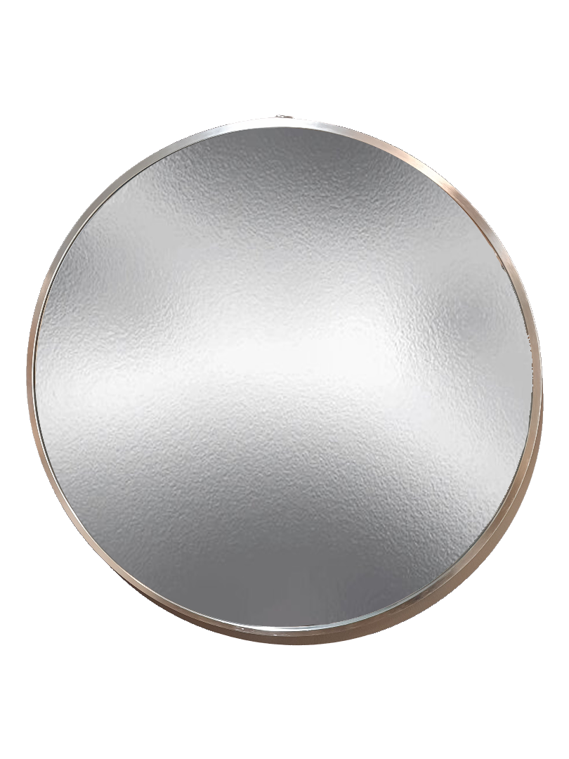 Silver Round Mirror