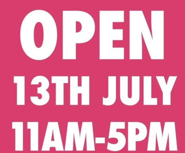 We are closed Friday 12th July, back open Saturday 13th July 11am - 5pm