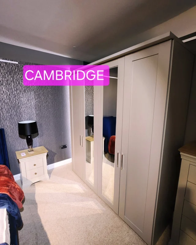 This is Cambridge, a bespoke wardrobe with a more traditional style to it, but with gorgeous mirrors to do a last minute check before you leave the house, also comes with out the mirrors so you don't get the shock of your life when you wake up with bed hair, this wardrobe is also free delivery and assembly. Visit our website or visit us in store for more details.
.
.
.
.
.
.
.
.
.
.
.
.
.
#FurnitureShowroom #HomeDecor #InteriorDesign #FurnitureDesign #HomeInspiration #ModernFurniture #LuxuryFurniture #InteriorInspo #FurnitureGoals #FurnitureAddict #belfast #cozyfurniture #creationsinteriors #northenireland #wardrobe #traditional #fitcheck #bespoke #madetoorder
