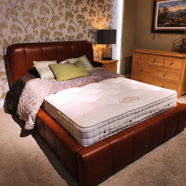 Our Warbeck bed frame combines luxury and comfort, featured here in a gorgeous full leather, warm chocolate brown finish, available at Creations Interiors.
.
.
.
.
.
.
.
.
.
.
.
.
.
.
.
.
.
#FurnitureShowroom #HomeDecor #InteriorDesign #FurnitureDesign #HomeInspiration #ModernFurniture #LuxuryFurniture #InteriorInspo #FurnitureGoals #FurnitureAddict #belfast #cozyfurniture #creationsinteriors #northenireland #bed #bedrooms #kingsizecosy #sleepright #madetoorder