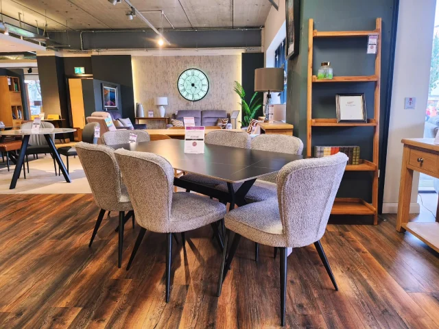 Stunning black ceramic table top Bianca 180 diner for £159.00! Pair it with our comfortable Flora chairs at £69.00 each. In stock and guaranteed delivery within 7 days - don’t miss out!
.
.
.
.
.
.
.
.
.
.
.
.
.
.
.
.
.
.
#FurnitureSale
#ShowroomDeals
#InteriorDesignSale
#NewArrivals
#LimitedOffer 
#FurnitureShowroom
#HomeDecor
#InteriorDesign
#FurnitureDesign
#HomeInspiration
#ModernFurniture
#LuxuryFurniture
#InteriorInspo
#FurnitureGoals
#FurnitureAddict 
#belfast #northernireland #creations #ni